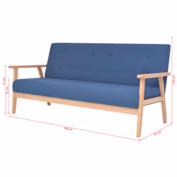 VidaXL 244656 canapé Bleu - Vue supplémentaire 7