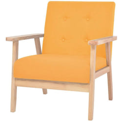 Vidaxl - Fauteuil jaune tissu