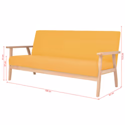 VidaXL 244659 canapé Jaune - Vue supplémentaire 7