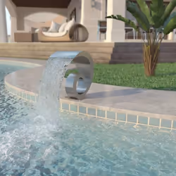 vidaXL Fontaine d'étang Acier inoxydable 50 x 30 x 53 cm Argenté - TU