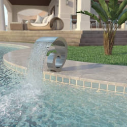 vidaXL Fontaine d'étang Acier inoxydable 50 x 30 x 53 cm Argenté - TU