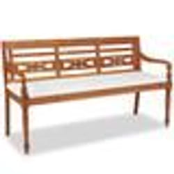 vidaXL Banc Batavia avec coussin 150 cm Teck - TU