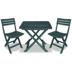 Vidaxl - Ensemble de bistro pliable 3 pcs Plastique Vert