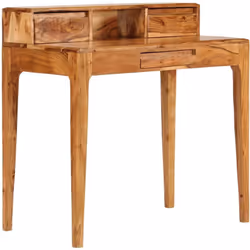 Ce bureau en bois dégage un charme rustique et sera un excellent supplément à votre intérieur. Le bureau est fait de bois d’a ...