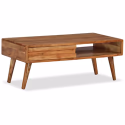 Cette table basse en bois dégage un charme rustique et sera un excellent supplément à votre intérieur. La table basse est fai ...