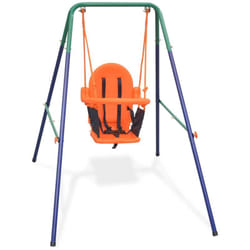 Balançoire pour enfants avec harnais de sécurité Orange - Vidaxl