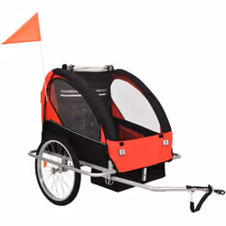 Cette remorque de vélo pratique peut être facilement transformée en poussette en quelques secondes et constitue un excellent  ...