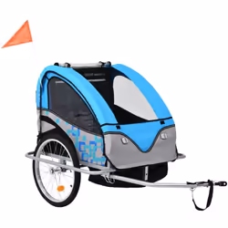 Cette remorque de vélo pratique peut être facilement transformée en poussette en quelques secondes et constitue un excellent  ...
