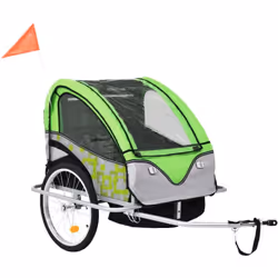 Cette remorque à vélo pratique pour enfants peut être facilement transformée en poussette en quelques secondes et constitue u ...