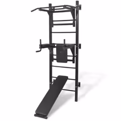Tour de musculation - vidaXL - Multifonctions - Noir - Acier - Pour tout le corps