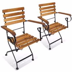 Ces chaises pliables de jardin, en bois d'acacia, ont un design classique et seront un excellent ajout à votre espace de vie ...