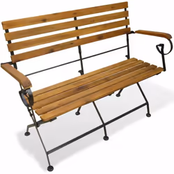 Ce banc pliable de jardin, en bois d'acacia, a un design classique et sera un excellent ajout à votre espace de vie extérieur ...