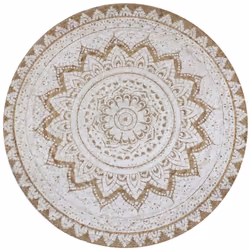 Description générale Donnez une touche naturelle à votre intérieur avec notre tapis de jute tressé ! Ce tapis rond est tissé ...