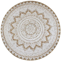 Vidaxl - Tapis Jute tressé imprimé 90 cm rond