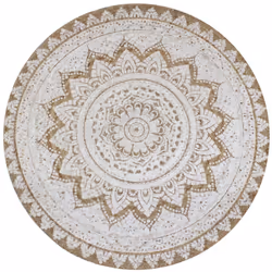 Donnez une touche naturelle à votre intérieur avec notre tapis de jute tressé ! Le tapis rond est tissé à la main par des art ...