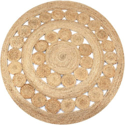 Vidaxl - Tapis Jute design tressé 150 cm rond