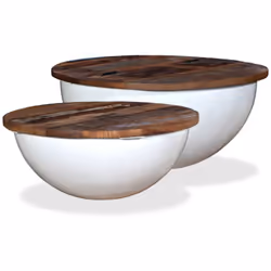 Cet ensemble se compose de 2 tables basses élégantes en bois avec un design industriel unique et ajoutera de la distinction à ...