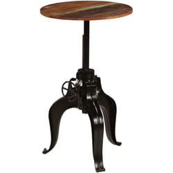 Table De Bar  Table Haute Fine Bois De Récupération Massif 60 X (76-110) Cm Vidaxl