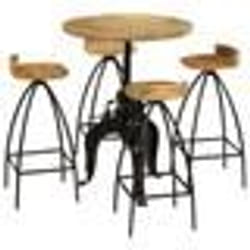 vidaXL Meuble de bar 5 pcs Bois massif de manguier - TU