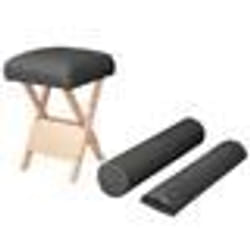 vidaXL Tabouret de massage pliant siège 12 cm d'épaisseur 2 traversins