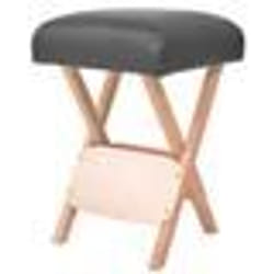 vidaXL Tabouret de massage pliant avec siège 12 cm d'épaisseur Noir
