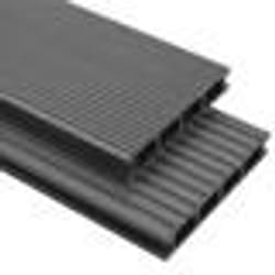 vidaXL Panneaux de terrasse WPC avec accessoires 30 m² 4 m Gris