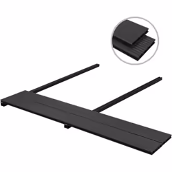 Cet ensemble complet de panneaux de terrasse en WPC avec des accessoires d'installation, constituant une dimension totale de  ...