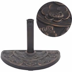 Ce socle de parasol très décoratif est fait de résine résistante aux intempéries, mais on dirait qu'il a été coulé dans le br ...