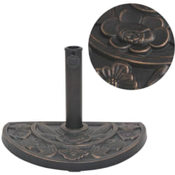 Vidaxl - Socle de parasol en résine demi-cercle Bronze 9 kg