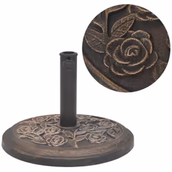 Ce socle de parasol très décoratif est fait de résine résistante aux intempéries, mais on dirait qu'il a été coulé dans le br ...