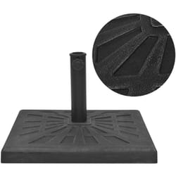 Base carrée de parasol Résine Noir 19 kg - Vidaxl