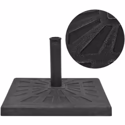 Ce socle de parasol très décoratif est fait de résine résistante aux intempéries, mais on dirait qu'il a été coulé dans le br ...