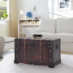 Vidaxl - Coffre vintage de rangement bois 66 x 38 x 40 cm