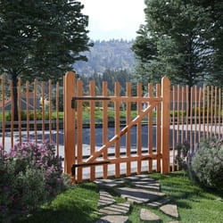 Portillon de clôture - vidaXL - Bois de noisetier - 100x100 cm - Imprégné - Résistant à la pourriture