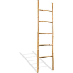 vidaXL Échelle à serviettes 5 échelons Bambou 150 cm