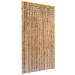 vidaXL Rideau de porte Bambou - Marron