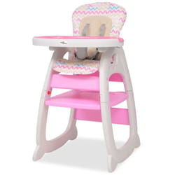 VidaXL 10143 chaise haute Rose, Blanc