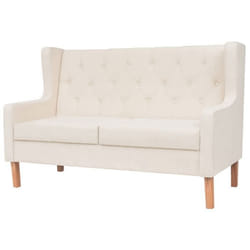 VidaXL 245450 canapé 2 siège(s) Crème, Blanc