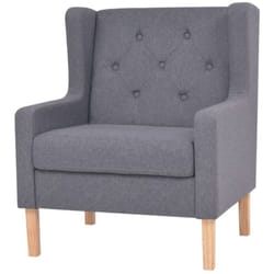 Vidaxl - Fauteuil gris tissu
