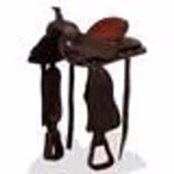 vidaXL Selle, bridon et col de poitrine Cuir véritable 15 po Marron - TU