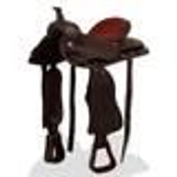 vidaXL Selle, bridon et col de poitrine Cuir véritable 15 po Marron - TU