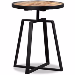 Cette table d'appoint attrayante et industrielle sera un accessoire intemporel pour votre maison. Les dessus de table en bois ...