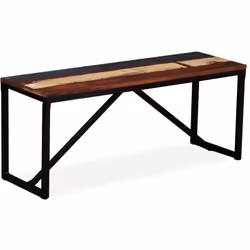 Ce banc de style industriel en bois dégage un charme vintage et sera un supplément intemporel à votre maison. Le banc est fai ...