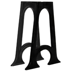 vidaXL 2 pieds de table de salle à manger Base voûtée Cadre en A Fonte
