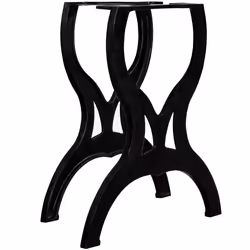 vidaXL Pied de table de salle à manger 2 pcs Cadre en X Fonte - TU