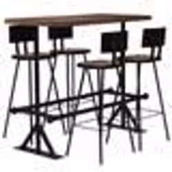 vidaXL Mobilier de bar 5 pcs Bois de récupération massif - TU