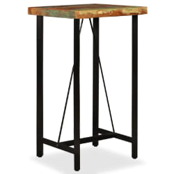 vidaXL Table de bar 60 cm - Bois récupéré