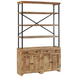Vidaxl - Buffet avec étagères Bois de manguier massif 120x35x200 cm