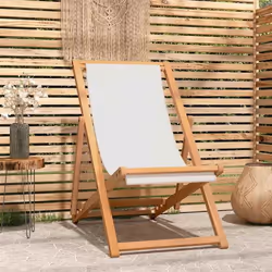 VidaXL 43802, Terrace, Siège rembourré, Tissu, Teck, Marron, Crème, 560 mm, 1050 mm