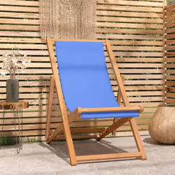 VidaXL 43803, Terrace, Siège rembourré, Tissu, Teck, Bleu, Marron, 560 mm, 1050 mm
